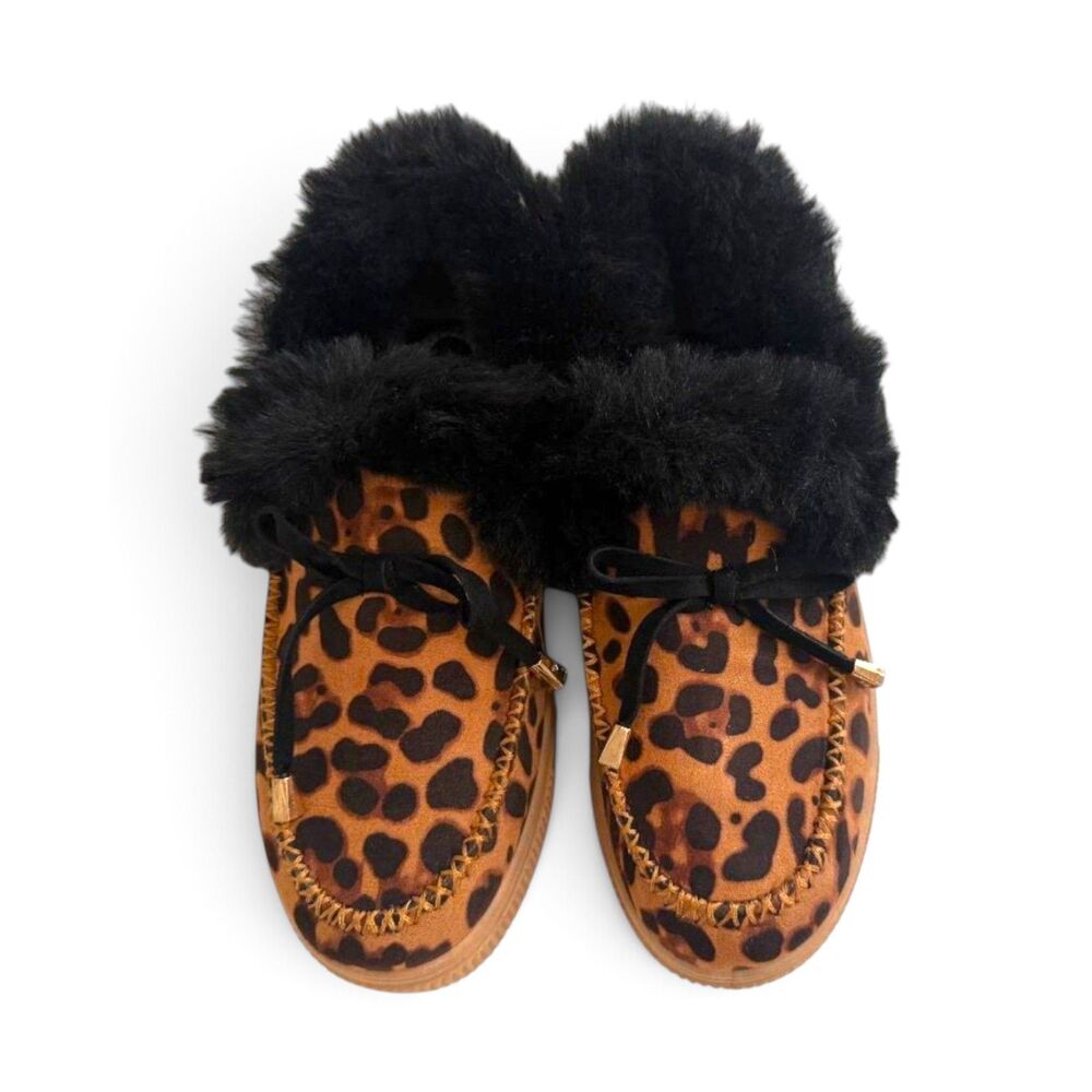 JOURNEE Midnight Leopard Print, NEW! Size 8
